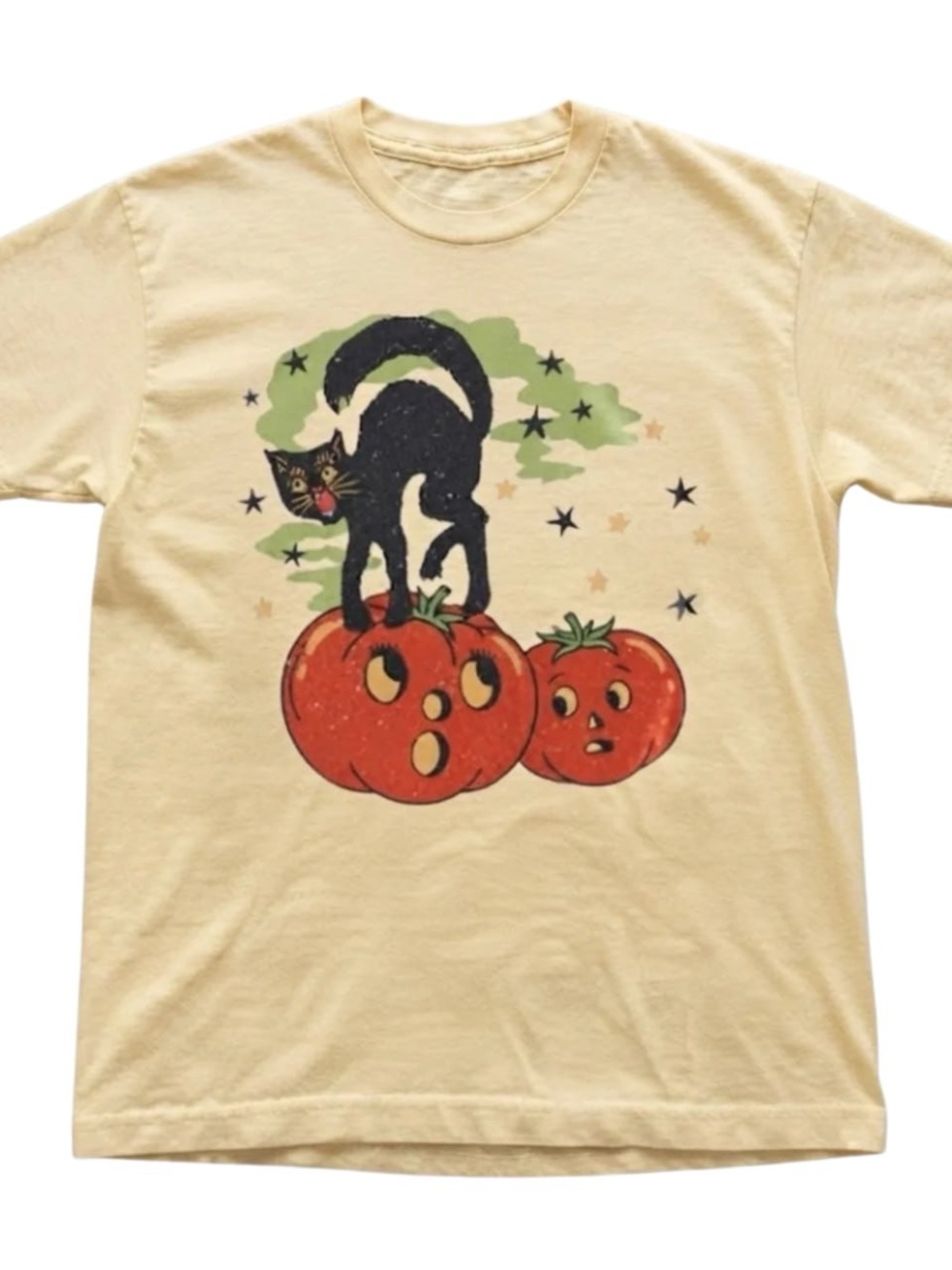Gildan Graphic Tee with Black Cat & Red Tomatoes